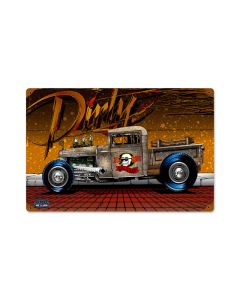Dirty Rat Rod, Automotive, Vintage Metal Sign, 18 X 12 Inches