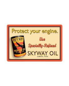 Skyway Oil, Automotive, Metal Sign, 18 X 12 Inches