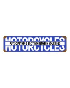 Motorcycles Something Exciting, Motorcycle, Metal Sign, 20 X 5 Inches
