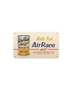 Air Race Oil, Automotive, Metal Sign, 14 X 8 Inches
