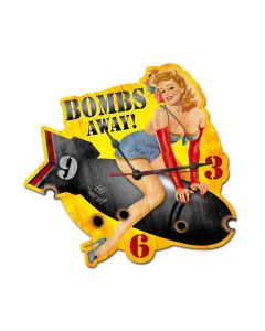Bombs Away, Pinup Girls, Custom Metal Shape, 15 X 16 Inches