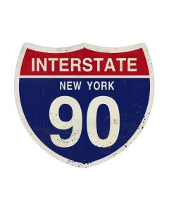 New York Interstate 90, Street Signs, Custom Metal Shape, 16 X 16 Inches