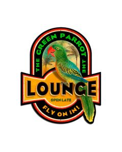 Green Parrot, Food and Drink, Custom Metal Shape, 17 X 20 Inches