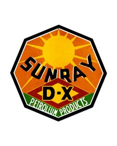 Sunray Gasoline, Automotive, Custom Metal Shape, 28 X 28 Inches