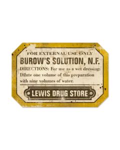 Lewis Drug, Home and Garden, Custom Metal Shape, 18 X 12 Inches
