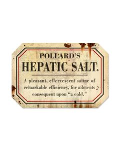 Hepathic Salt, Home and Garden, Custom Metal Shape, 18 X 12 Inches
