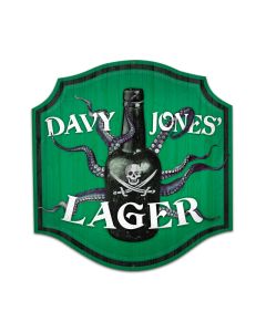 Davey Jones Lager, Bar and Alcohol, Custom Metal Shape, 20 X 20 Inches