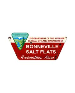 Bonneville Salt Flats, Automotive, Custom Metal Shape, 27 X 13 Inches