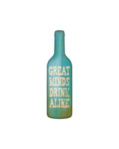 Great Minds Drink, Bar and Alcohol, Custom Metal Shape, 8 X 26 Inches
