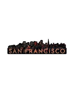 San Francisco Skyline, Travel, Custom Metal Shape, 30 X 8 Inches