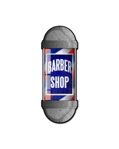 Barber Shop, Nostalgic, Custom Metal Shape, 9 X 24 Inches