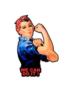 Rosie The Riveter We Can Do It, Pinup Girls, Custom Metal Shape, 23 X 16 Inches