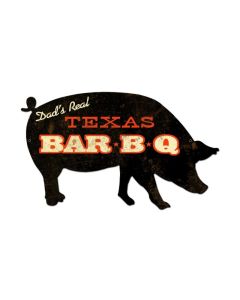 Texas BBQ Pig, Home and Garden, Custom Metal Shape, 26 X 15 Inches