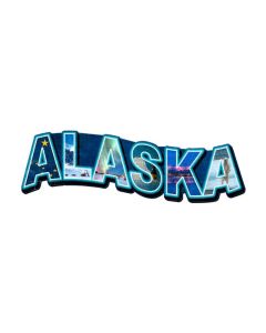 Alaska Landmarks, Home and Garden, Custom Metal Shape, 28 X 16 Inches