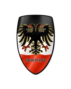 Germany Shield, Travel, Custom Metal Shape, 7 X 10 Inches