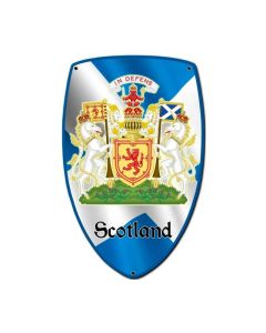 Scotland Shield, Travel, Custom Metal Shape, 7 X 10 Inches