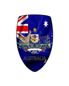 Australia Shield, Travel, Custom Metal Shape, 21 X 32 Inches