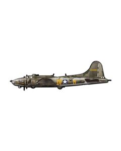B17 Flying Fortress, Allied Military, Custom Metal Shape, 42 X 13 Inches