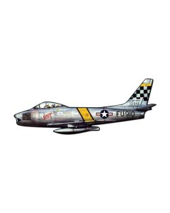 F86 Sabre, Allied Military, Custom Metal Shape, 42 X 17 Inches