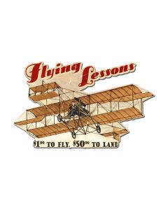 Flying Lessons, Aviation, Custom Metal Shape, 24 X 15 Inches