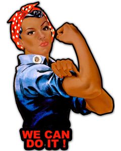 Black Rosie We Can Do It, Allied Military, Metal Signs, 23 X 16 Inches