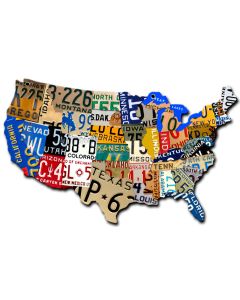 USA MAP, Automotive, PLASMA, 10 X 6 Inches