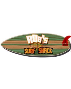 Surfboard Personalized, Surfboard Metal Signs, PLASMA , 26 X 8 Inches
