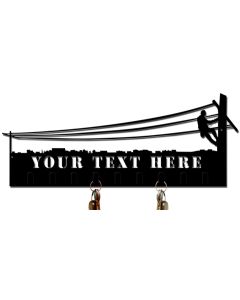 LINEMAN KEY HOLDER PERSONALIZED CUT OUT, Category/Other/Occupational, PLASMA KEY HOLDER PERSONALIZE CUT OUT, 21 X 7 Inches