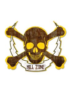 Skull Bolt Kill Zone, Man Cave, Plasma, 19 X 16 Inches