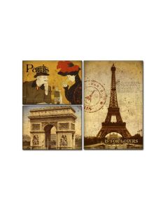 Paris Is For Lovers, Home and Garden, Triptych, 34 X 24 Inches