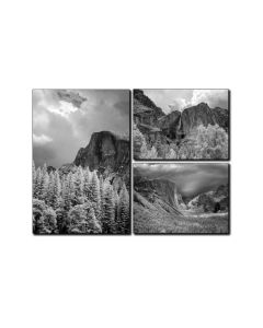 Yosemite Valley, Home and Garden, Triptych, 34 X 24 Inches