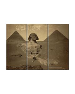 Giza Egypt, Travel, Triptych, 48 X 36 Inches