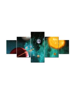 Outer Space Universe, Home and Garden, Triptych, 72 X 36 Inches
