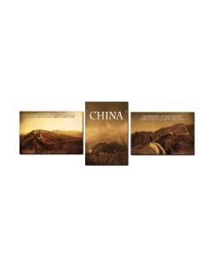 Great Wall Of China Triptych, Home and Garden, Triptych, 64 X 24 Inches