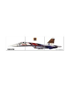 SU-27 Flanker B Triptych, Military, Metal Sign, 48 X 12 Inches