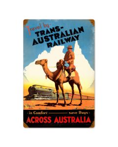 Travel Australia, Home and Garden, Vintage Metal Sign, 12 X 18 Inches