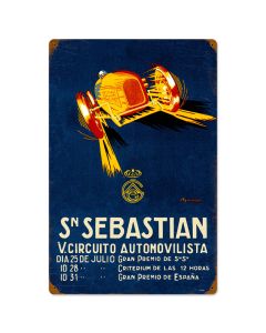 Sebastian Circut, Automotive, Vintage Metal Sign, 16 X 24 Inches