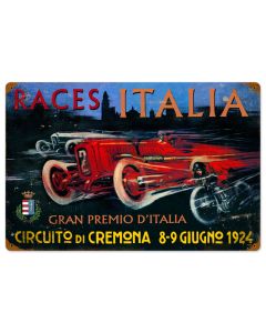 Cremona Circut, Automotive, Vintage Metal Sign, 16 X 24 Inches