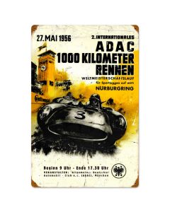 ADAC, Automotive, Vintage Metal Sign, 16 X 24 Inches