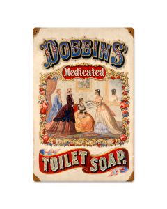 Dobbins Medicated Soap, Home and Garden, Vintage Metal Sign, 12 X 18 Inches