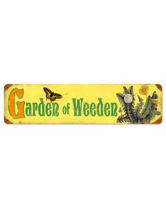Garden Weeden, Home and Garden, Vintage Metal Sign, 20 X 5 Inches