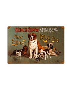 New England Dog Show, Home and Garden, Vintage Metal Sign, 12 X 18 Inches