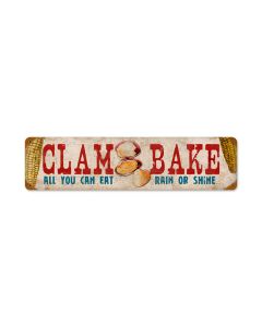 Clam Bake, Food and Drink, Vintage Metal Sign, 20 X 5 Inches