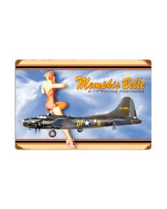 Memphis Belle, Aviation, Vintage Metal Sign, 24 X 16 Inches