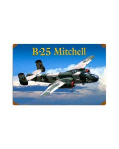B25 Mitchell, Aviation, Vintage Metal Sign, 18 X 12 Inches