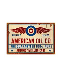 American Oil Co, Automotive, Vintage Metal Sign, 18 X 12 Inches