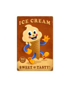 Ice Cream Man, Food and Drink, Vintage Metal Sign, 12 X 18 Inches