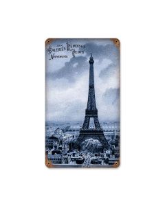 Eiffel Tower, Foreign Language, Vintage Metal Sign, 8 X 14 Inches
