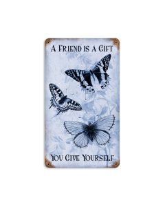 Friend Gift, Home and Garden, Vintage Metal Sign, 8 X 14 Inches