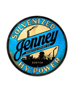 Jenny Hy Power, Home and Garden, Round Metal Sign, 14 X 14 Inches